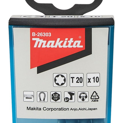 Afbeelding Makita schroefbit t20x50mm 10stk B-26303