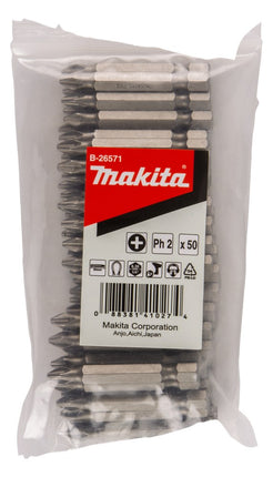 Afbeelding Makita schroefbit ph2x50mm navul 50st B-26571