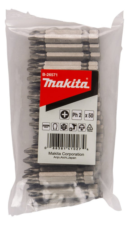 Afbeelding Makita schroefbit ph2x50mm navul 50st B-26571