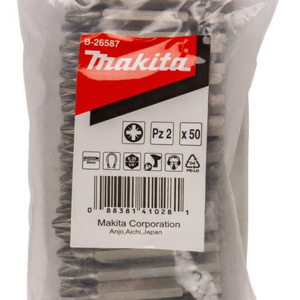 Afbeelding Makita schroefbit pz2x50mm navul 50st B-26587