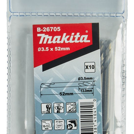 Afbeelding Makita hss-g dubb boor 3,5x52mm B-26705
