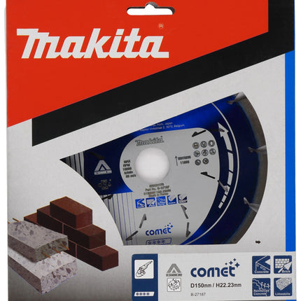 Afbeelding Makita diamantschijf 150x22,2mm blauw B-27187