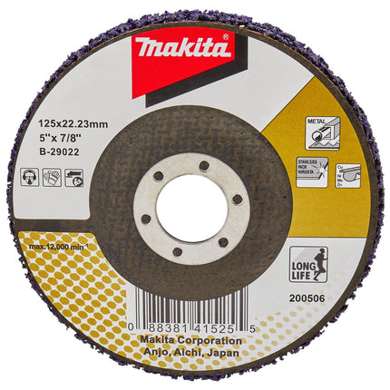 Afbeelding Makita schuursch.125x22mm fib paars B-29022