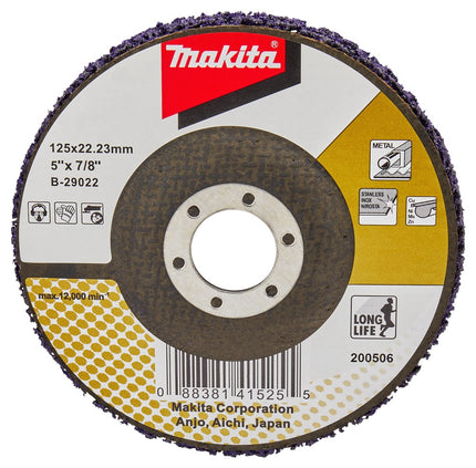 Afbeelding Makita schuursch.125x22mm fib paars B-29022