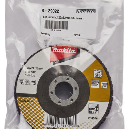 Afbeelding Makita schuursch.125x22mm fib paars B-29022