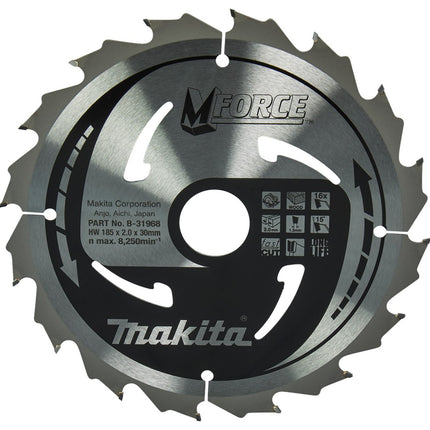 Afbeelding Makita zaagb mforce 185x30x2,0 16t15g B-31968
