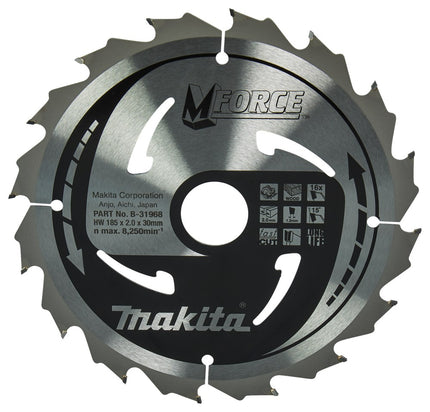 Afbeelding Makita zaagb mforce 185x30x2,0 16t15g B-31968