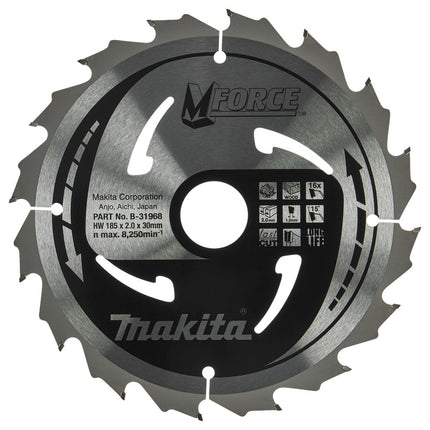 Afbeelding Makita zaagb mforce 185x30x2,0 16t15g B-31968