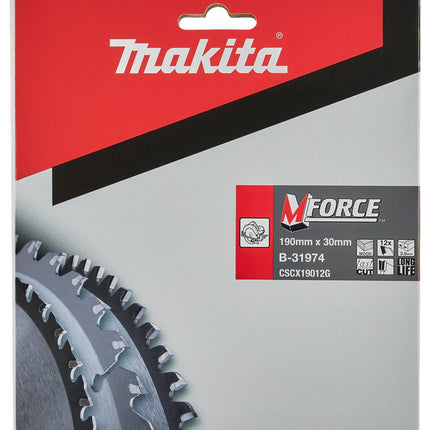 Afbeelding Makita zaagb mforce 190x30x2,0 12t15g B-31974