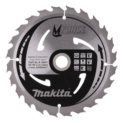 Afbeelding Makita zaagb mforce 190x30x2,0 24t15g B-32041