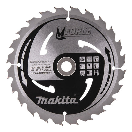 Afbeelding Makita zaagb mforce 190x30x2,0 24t15g B-32041
