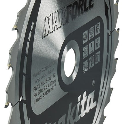 Afbeelding Makita zaagb hout 270x30x2,6 24t 20g B-32172