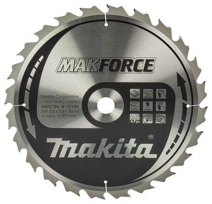 Afbeelding Makita zaagb hout 355x30x3,0 24t 20g B-32188