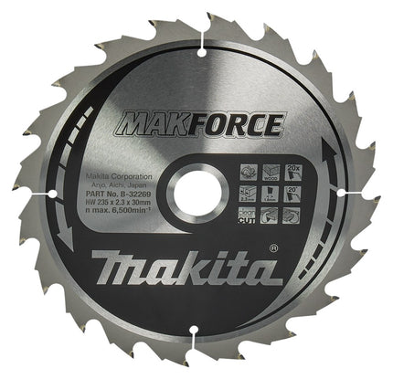 Afbeelding Makita zaagb hout 235x30x2,3 20t 20g B-32269
