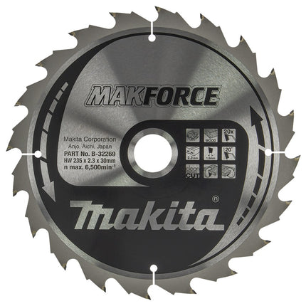 Afbeelding Makita zaagb hout 235x30x2,3 20t 20g B-32269