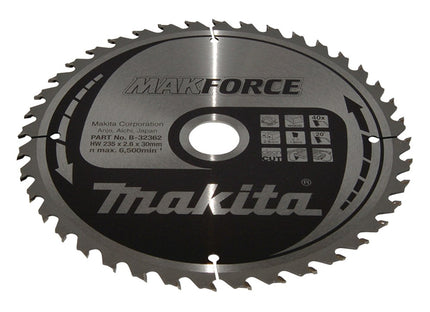 Afbeelding Makita zaagb hout 235x30x2,6 40t 20g B-32362