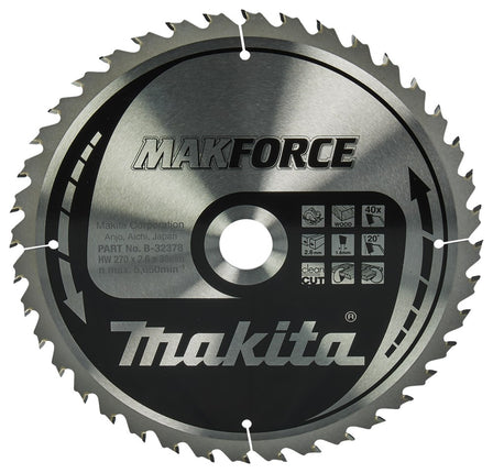 Afbeelding Makita zaagb hout 270x30x2,6 40t 20g B-32378
