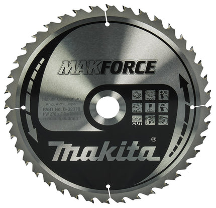 Afbeelding Makita zaagb hout 270x30x2,6 40t 20g B-32378