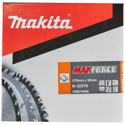 Afbeelding Makita zaagb hout 270x30x2,6 40t 20g B-32378