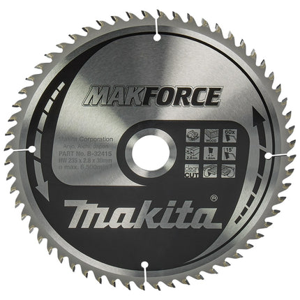Afbeelding Makita zaagb hout 235x30x2,8 60t 15g B-32415