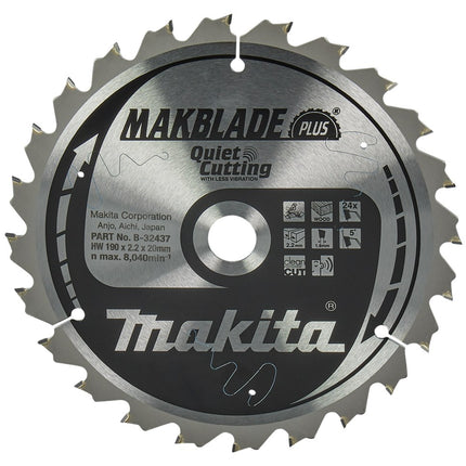 Afbeelding Makita zaagb q c 190x20x2,2 24t 5g B-32437