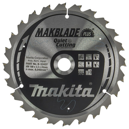 Afbeelding Makita zaagb q c 190x20x2,2 24t 5g B-32437