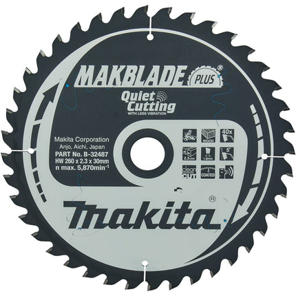 Afbeelding Makita zaagb hout 260x30x40t 5g B-32487