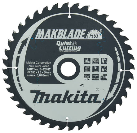 Afbeelding Makita zaagb hout 260x30x40t 5g B-32487