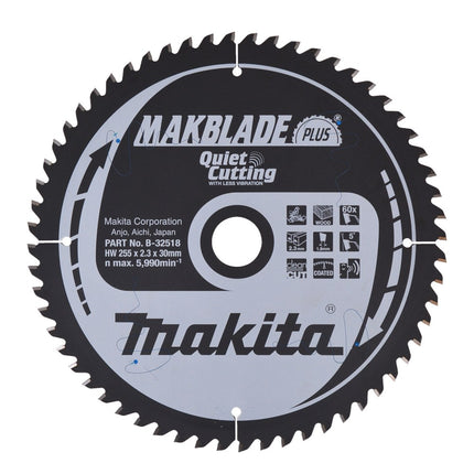 Afbeelding Makita zaagb q c 255x30x2,3 60t 5g B-32518