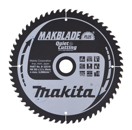 Afbeelding Makita zaagb q c 255x30x2,3 60t 5g B-32518