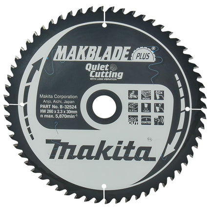 Afbeelding Makita zaagb. 260x30 60t B-32524