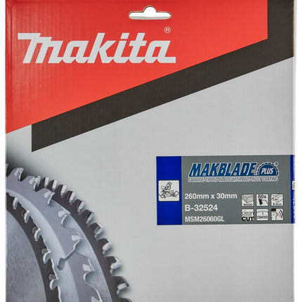 Afbeelding Makita zaagb. 260x30 60t B-32524