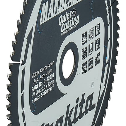 Afbeelding Makita zaagb hout 260x30x80t 5g B-32605