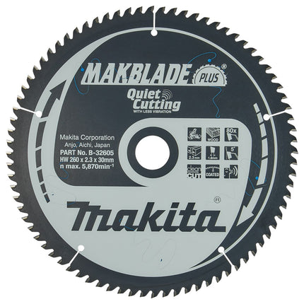 Afbeelding Makita zaagb hout 260x30x80t 5g B-32605
