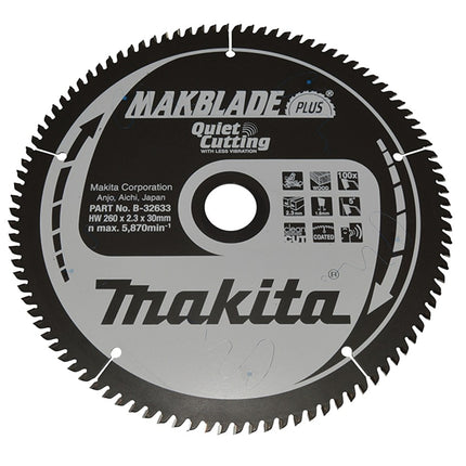 Afbeelding Makita zaagb q c 260x30x2,3 100t 5g B-32633