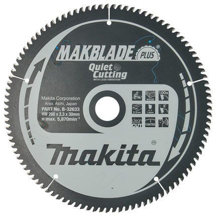 Afbeelding Makita zaagb q c 260x30x2,3 100t 5g B-32633