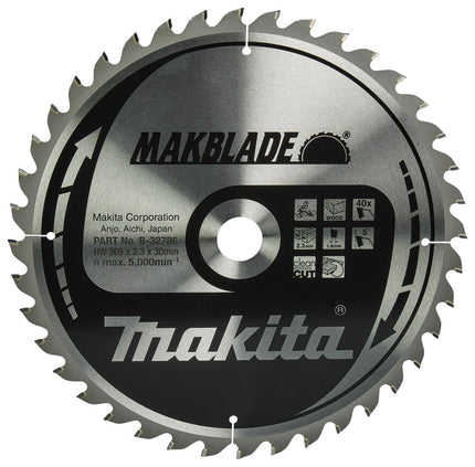 Afbeelding Makita zaagb hout 305x30x2,3 40t 5g B-32786