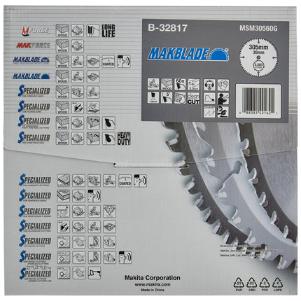 Afbeelding Makita zaagb hout 305x30x2,3 60t 5g B-32817