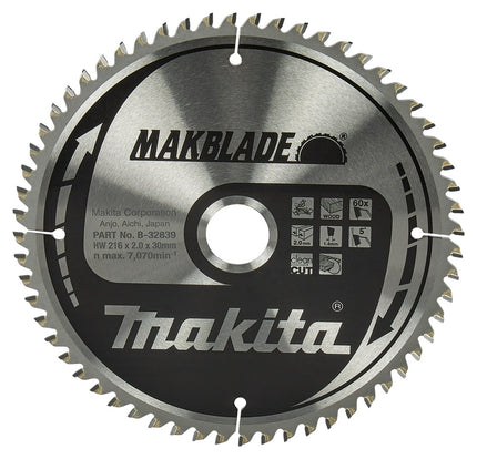 Afbeelding Makita zaagb hout 216x30x2,1 60t B-32839