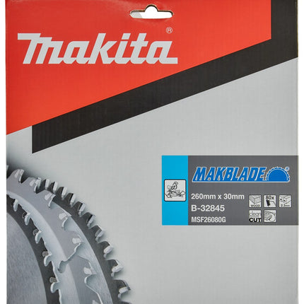Afbeelding Makita zaagb hout 260x30x2,3 80t 5g B-32845