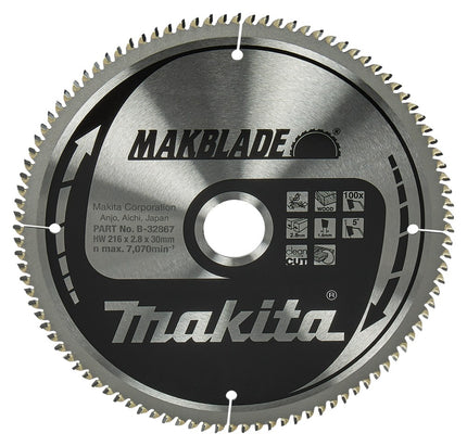 Afbeelding Makita zaagb hout 216x30x2,1 100t B-32867