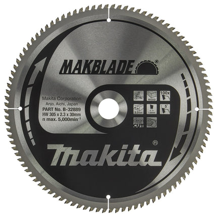 Afbeelding Makita zaagb hout 305x30x2,3 100t 5g B-32889