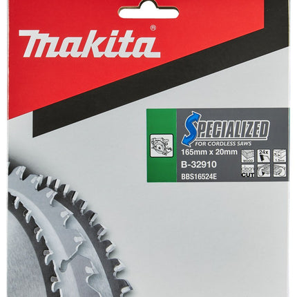 Afbeelding Makita zaagb hout 165x20x1,5 24t 20g B-32910