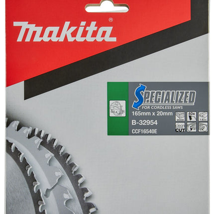 Afbeelding Makita zaagb hout 165x20x40t 18g B-32954