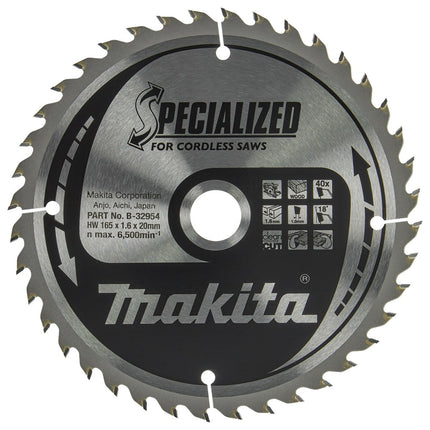 Afbeelding Makita zaagb hout 165x20x40t 18g B-32954