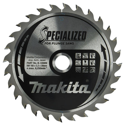 Afbeelding Makita zaagb inval 165x20x2,2 28t 23g B-33009