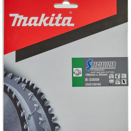 Afbeelding Makita zaagb tipe 190x30x2,016t 23g B-33059