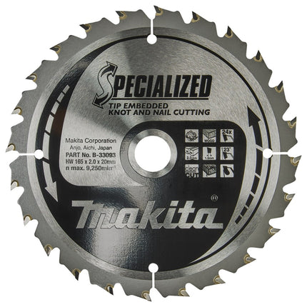 Afbeelding Makita zaagb hout 165x20x24t 23g B-33093