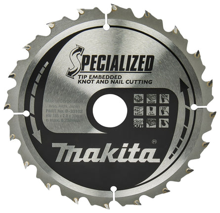Afbeelding Makita zaagb tipe 185x30x2,0 20t 25g B-33102