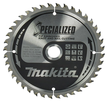 Afbeelding Makita zaagb tipe 165x20x2,0 40t 18g B-33168